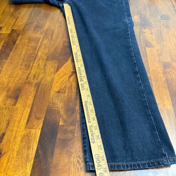 Aeropostale Mens Straight Leg Jeans Dark Wash Blue Denim 36x30 (36x29) Stretch - Picture 7 of 7